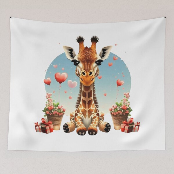 Item preview, Adorable Baby Giraffe Love - Valentine's Day Edition designed and sold by T3goods.