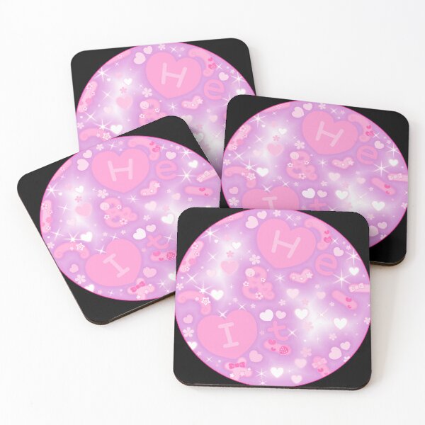 Item preview, Cutesy He/It pronoun pin (pink) designed and sold by AzamiThorn.