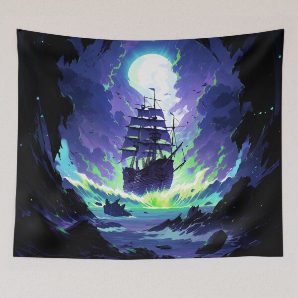 Item preview, Nocturnal Revenge Ghost Ship designed and sold by Spookyashell.
