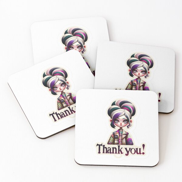 Item preview, (Barbi) Stylish Doll Thank You Sticker Thank You sticker designed and sold by mymagicstoreus.