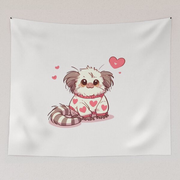 Item preview, Heart Sweater Marmoset Valentine's Day designed and sold by LemuellTrends.