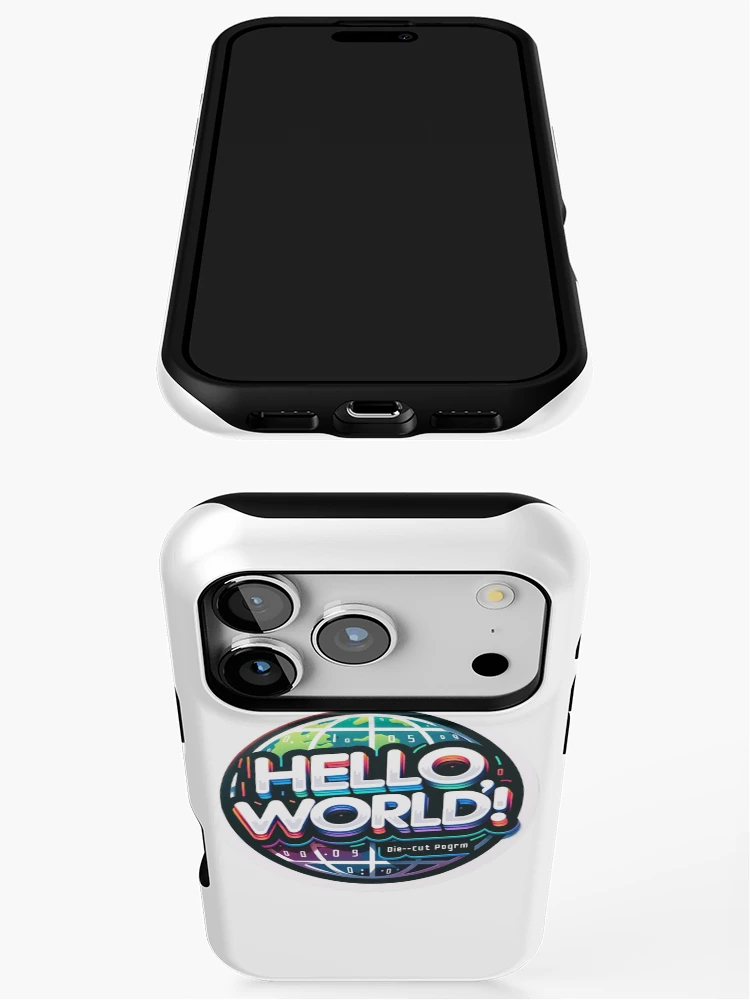 Thumbnail 3 of 4, iPhone Case, Hello World - Computer Programming designed and sold by Geekbits-Store.