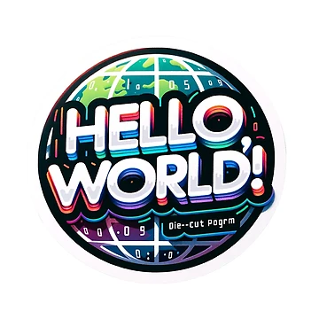 Artwork thumbnail, Hello World - Computer Programming by Geekbits-Store