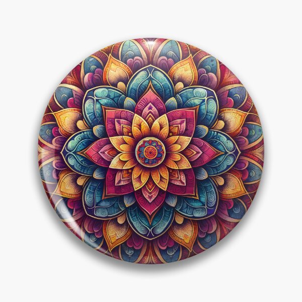 Item preview, Vibrant Mandala Artwork - Intricate Symmetry designed and sold by inkArtistryfine.