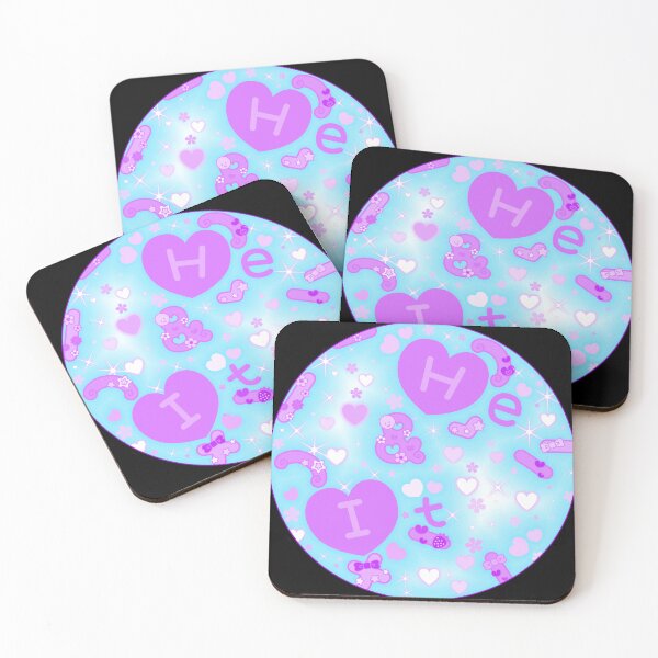 Item preview, Cutesy He/It pronoun pin (Purple) designed and sold by AzamiThorn.