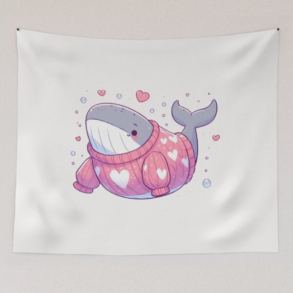 Item preview, Heart Sweater Humpback whale Valentine's Day designed and sold by LemuellTrends.