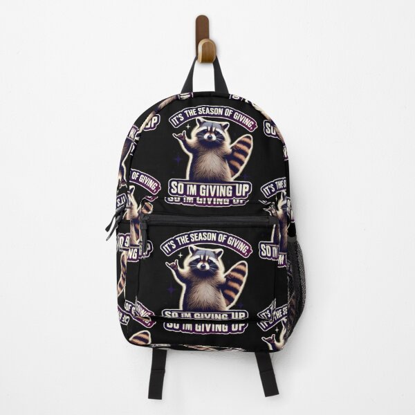 Item preview, It's the season of giving, so I'm giving up - holiday raccoon designed and sold by Fictio ⭐⭐⭐⭐⭐.