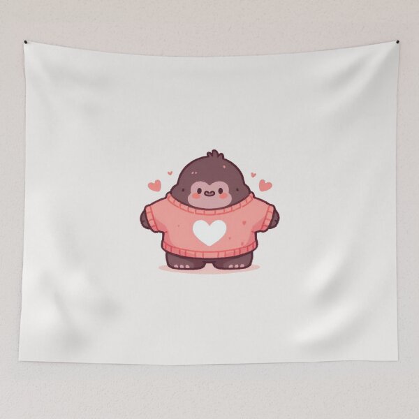 Item preview, Heart Sweater Gorilla Valentine's Day designed and sold by LemuellTrends.