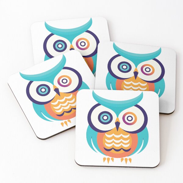 Item preview, Owl be seeing you (turquoise & orange) designed and sold by madmadamzim.