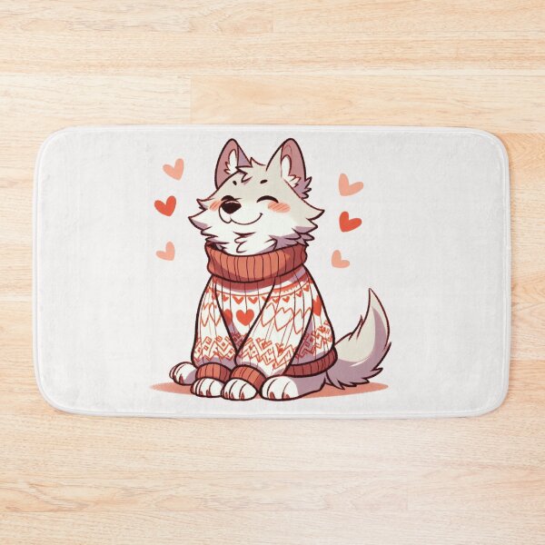 Item preview, Heart Sweater Wolf Valentine's Day designed and sold by LemuellTrends.
