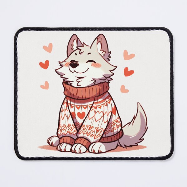 Item preview, Heart Sweater Wolf Valentine's Day designed and sold by LemuellTrends.