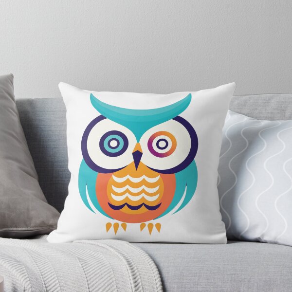 Item preview, Owl be seeing you (turquoise & orange) designed and sold by madmadamzim.