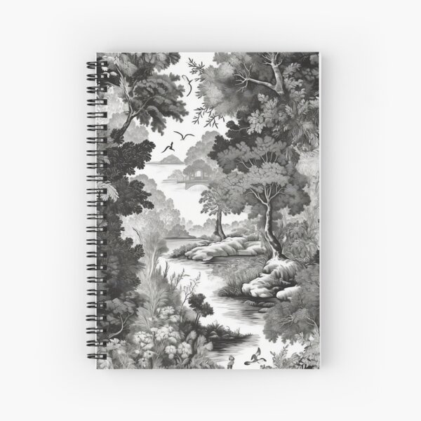Item preview, Black and White Toile De Jouy designed and sold by NumericaDesigns.
