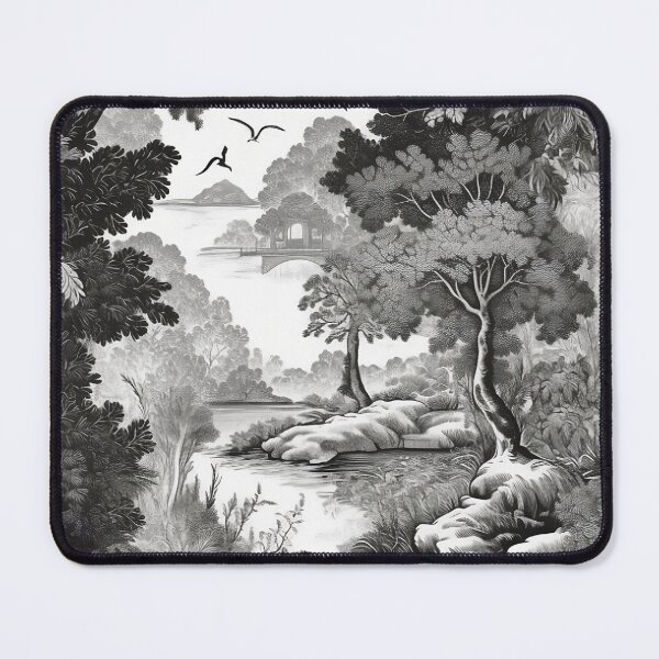 Item preview, Black and White Toile De Jouy designed and sold by NumericaDesigns.