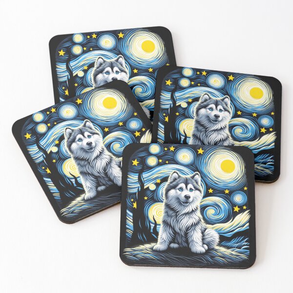 Item preview, Van gogh Starry Night Husky  designed and sold by Vangoholic.