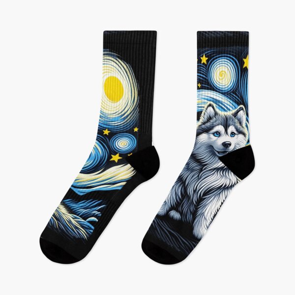 Item preview, Van gogh Starry Night Husky  designed and sold by Vangoholic.