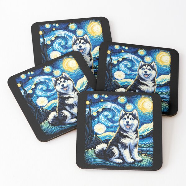 Item preview, Van gogh Starry Night Husky  designed and sold by Vangoholic.