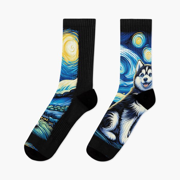 Item preview, Van gogh Starry Night Husky  designed and sold by Vangoholic.