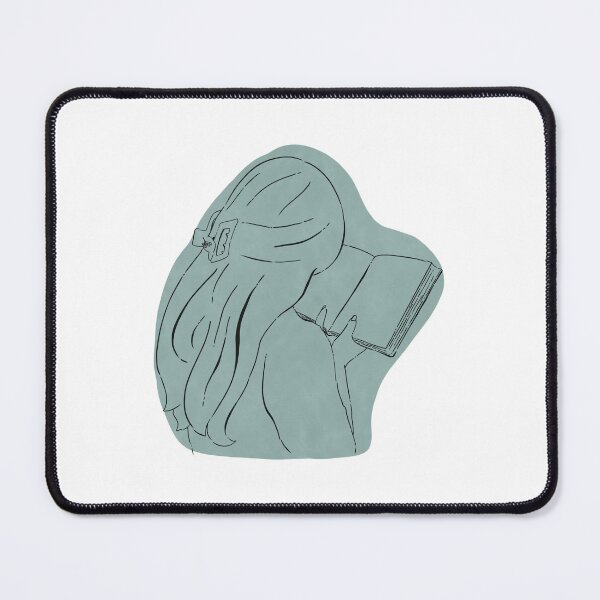 Item preview, Girl with Hair Clip Reading (watercolor background) designed and sold by ciara-jude.