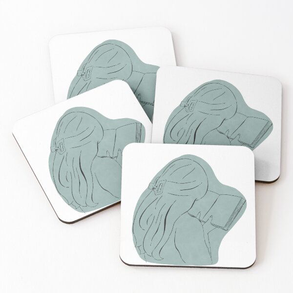Item preview, Girl with Hair Clip Reading (watercolor background) designed and sold by ciara-jude.
