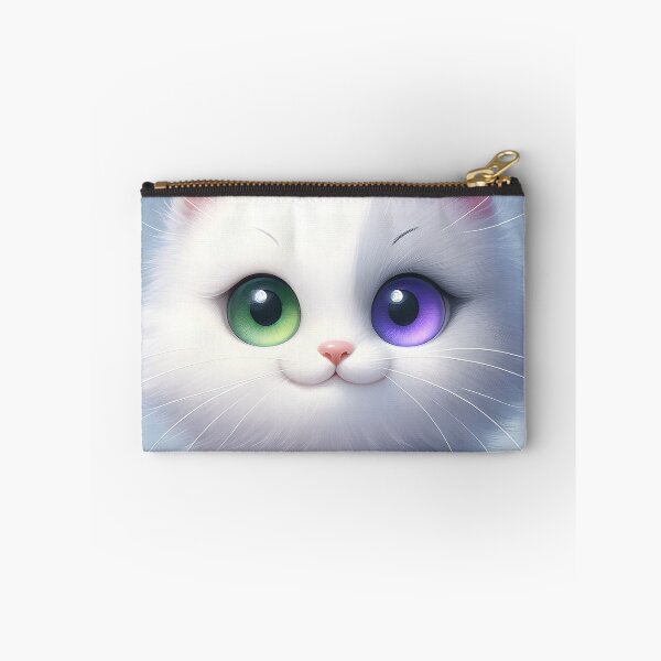 Item preview, Mystic Gaze - Heterochromatic Fluffy Kitten designed and sold by inkArtistryfine.