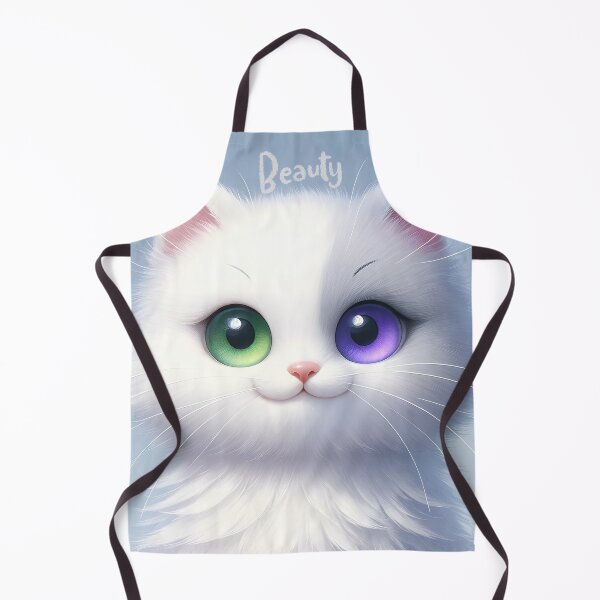 Item preview, Mystic Gaze - Heterochromatic Fluffy Kitten designed and sold by inkArtistryfine.