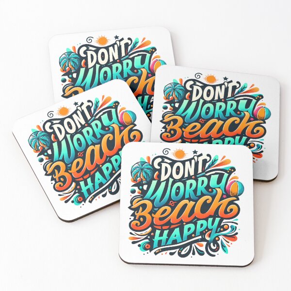 Item preview, Don’t worry beach happy, typography designed and sold by maxmaj.