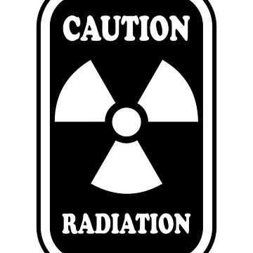Artwork thumbnail, Radioactive Symbol Warning Sign - Rectangular by ScienceCorner