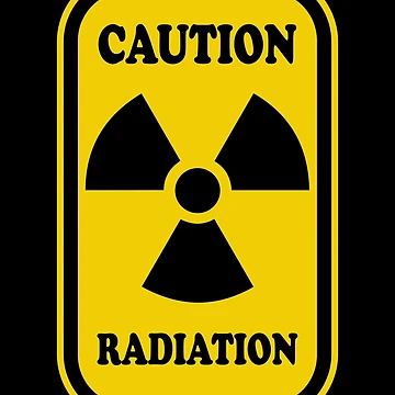 Artwork thumbnail, Radioactive Symbol Warning Sign - Rectangular by ScienceCorner