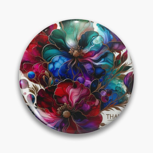 Item preview, Lush Watercolor Floral Thank You Sticker designed and sold by mymagicstoreus.