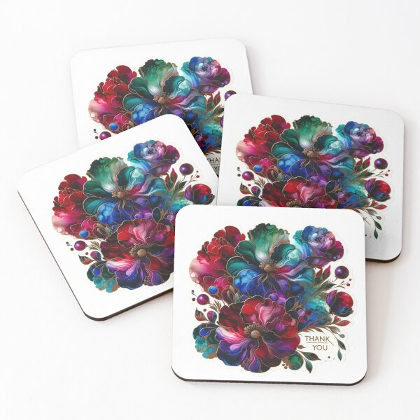 Item preview, Lush Watercolor Floral Thank You Sticker designed and sold by mymagicstoreus.