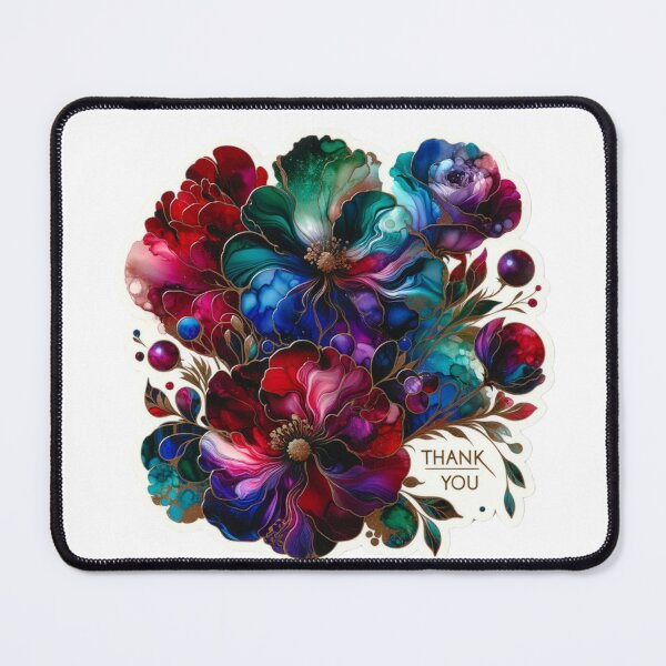 Item preview, Lush Watercolor Floral Thank You Sticker designed and sold by mymagicstoreus.