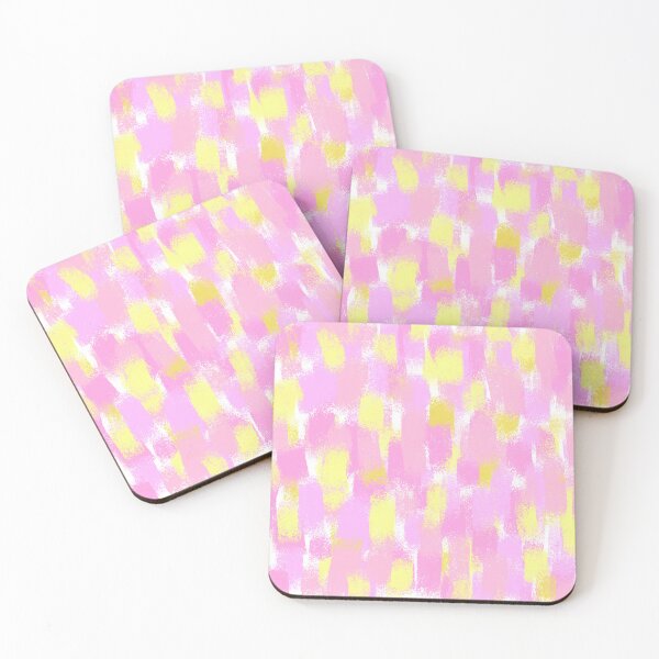 Item preview, Yellow and Pink Abstract Paint Strokes designed and sold by Amidesigns24.