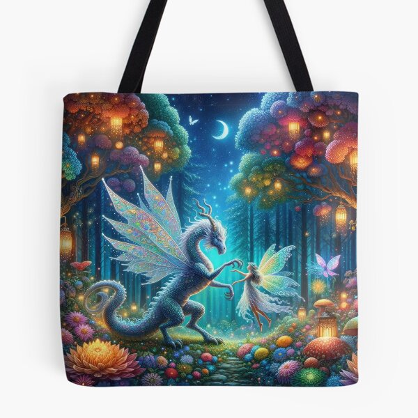 Item preview, Enchanted Dance: Fairy and Dragon in Starlit Forest designed and sold by SunkenCost.
