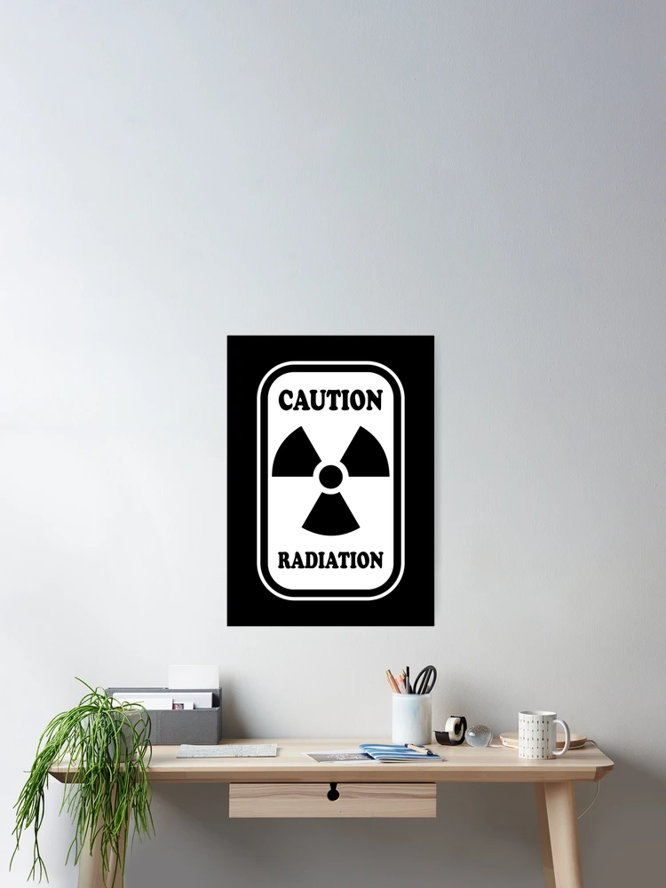 Thumbnail 2 of 3, Poster, Radioactive Symbol Warning Sign - Rectangular designed and sold by ScienceCorner.