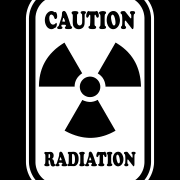 Artwork thumbnail, Radioactive Symbol Warning Sign - Rectangular by ScienceCorner