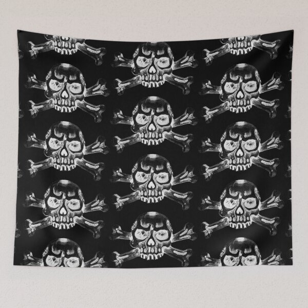 Item preview, Skull and Crossbones Pirate Stipple Graphic designed and sold by mo3co8y.