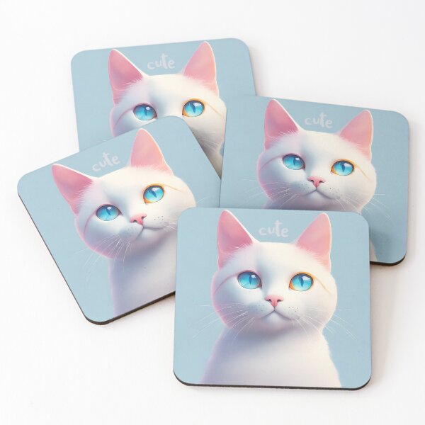 Item preview, Charming Gaze - Heterochromatic Cat Portrait designed and sold by inkArtistryfine.