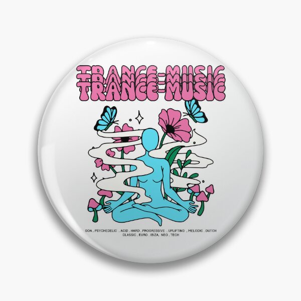 Item preview, TRANCE  - Music Meditation  (soft pink/blue/black)  designed and sold by Discothreadz.