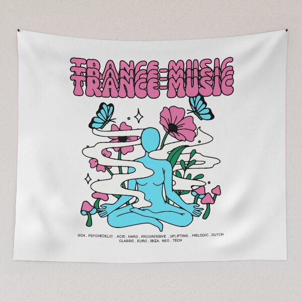 Item preview, TRANCE  - Music Meditation  (soft pink/blue/black)  designed and sold by Discothreadz.