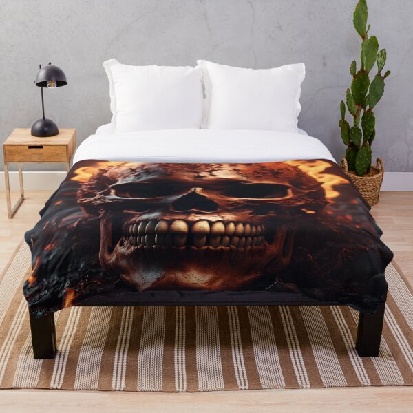 Item preview, Fire skull designed and sold by claudettebooks.