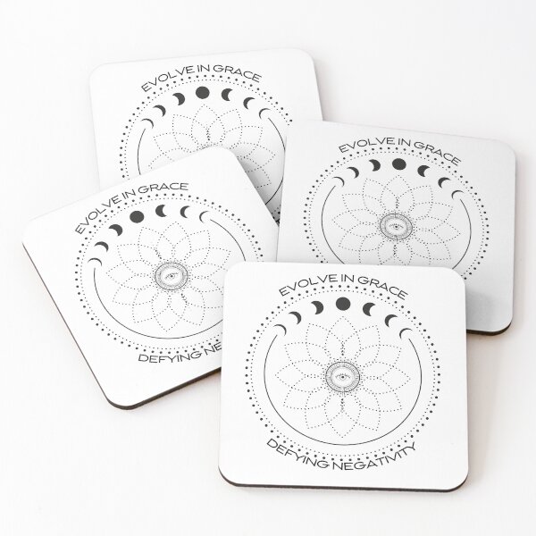 Item preview, Evolve in Grace, Defy Negativity, Evil Eye Protection, Moon Phases designed and sold by Celestial Charm Co.