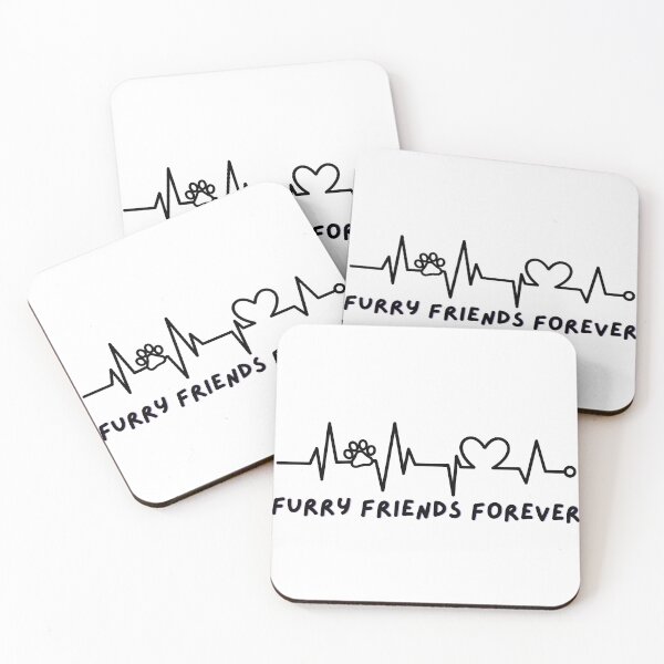Item preview, Furry Friends Forever Heartbeat Line Art designed and sold by Ajay GB.