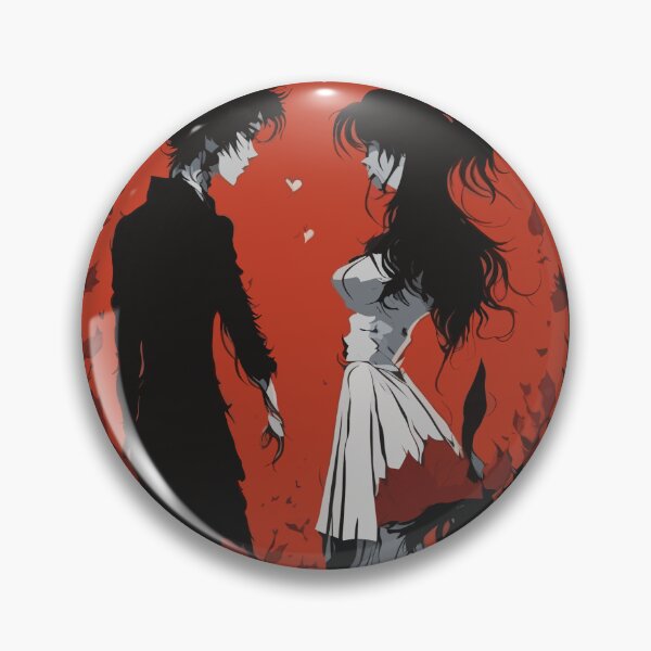 Item preview, Blooming Love Anime Couple Embraced by Red Roses designed and sold by DeluxeLK.