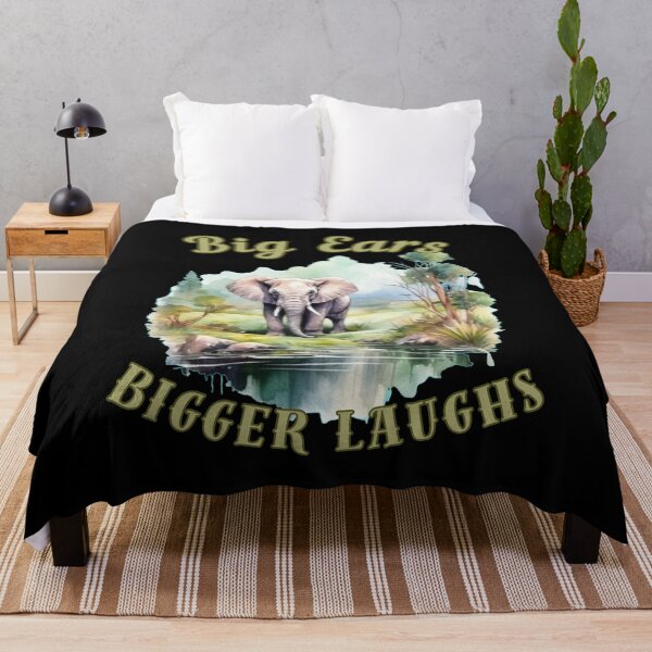 Item preview, Big Ears, Bigger Laughs. elephant quote designed and sold by ElephantVibes.