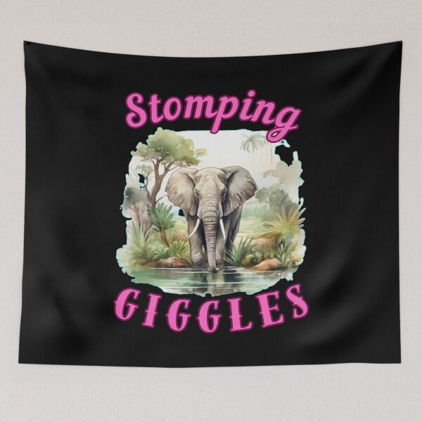 Item preview, Stomping Giggles. elephant head designed and sold by ElephantVibes.