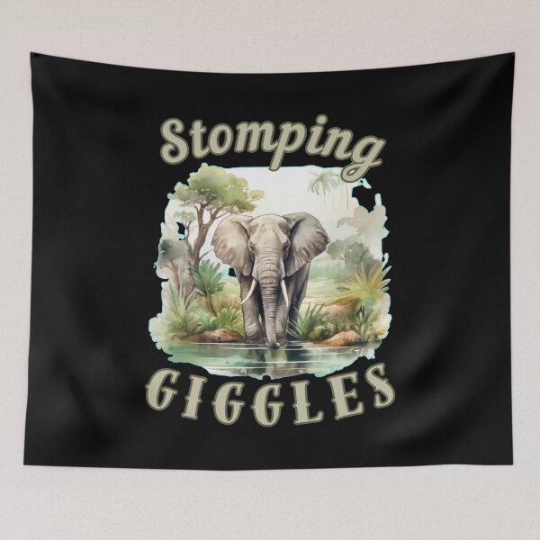Item preview, Stomping Giggles. elephant face designed and sold by ElephantVibes.