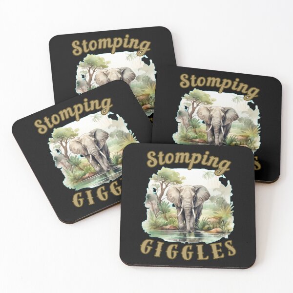 Item preview, Stomping Giggles. elephant portrait designed and sold by ElephantVibes.