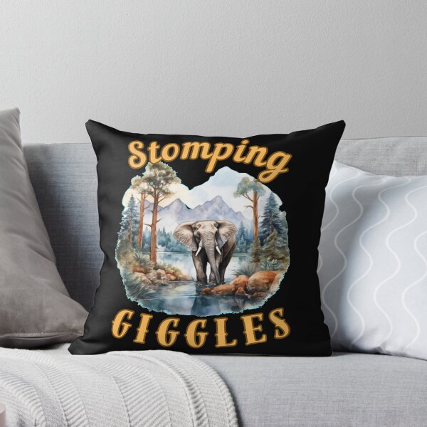 Item preview, Stomping Giggles. watercolor elephant designed and sold by ElephantVibes.