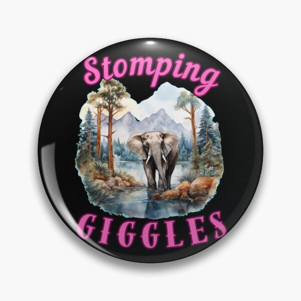 Item preview, Stomping Giggles. elephant saying designed and sold by ElephantVibes.